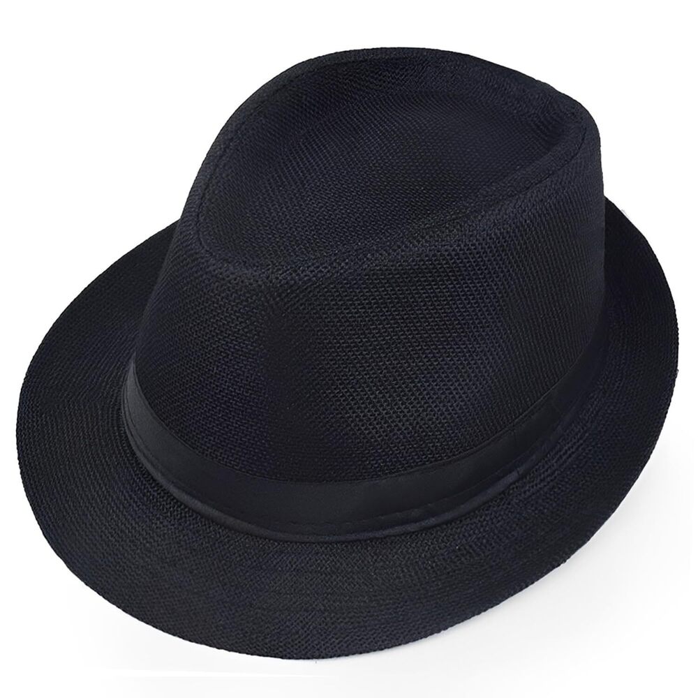 4205 Fedora Hats Short Brim Unisex Summer Beach Style 1920s Party
